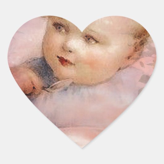 ONTBIJT MET BABY HART STICKER (Voorkant)