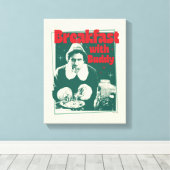 Ontbijt met Buddy Canvas Afdruk (Insitu (Houten vloer))
