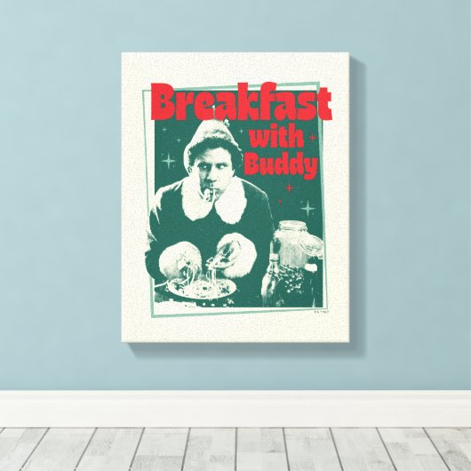 Ontbijt met Buddy Canvas Afdruk (Insitu (Houten vloer))