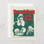 Ontbijt met Buddy Feestdagenkaart (Voorkant / Achterkant)