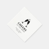 Ontbijt met de bruid en bubbels bruidsfeestje servet (Hoek)