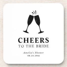 Ontbijt met de bruid en bubbels bruiloftsdiner bier onderzetter