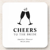 Ontbijt met de bruid en bubbels voor de bruidsmeis bier onderzetter (Voorkant)