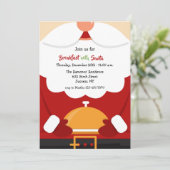 Ontbijt met de kerstuitnodiging kaart (Staand voorkant)
