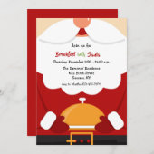 Ontbijt met de kerstuitnodiging kaart (Voorkant / Achterkant)