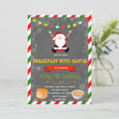 ontbijt met kerstfeestelijke uitnodiging (Staand voorkant)