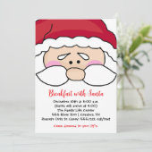 Ontbijt met Kerstmis Uitnodiging (Staand voorkant)