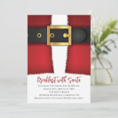 Ontbijt met kerstuitnodigingen kaart (Staand voorkant)