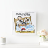 Ontbijt met Lincoln Grappige Wandklok (Huis)