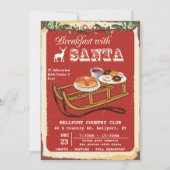 Ontbijt met Santa Christmas Party uitnodiging (Voorkant)
