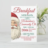 Ontbijt met Santa Festive Kaart (Staand voorkant)