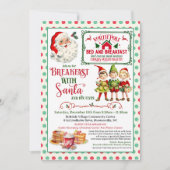  ontbijt met Santa Holiday Invitation Kaart (Voorkant)