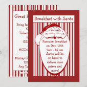 Ontbijt met Santa Invitation Aanpassen Evenement Kaart (Voorkant / Achterkant)