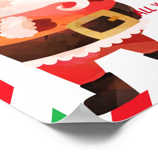 Ontbijt met Santa school event sjabloon Poster (Hoek)