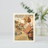 Ontbijt met Teddy Bear Briefkaart (Staand voorkant)