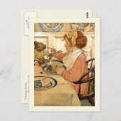 Ontbijt met Teddy Bear Briefkaart (Voorkant / Achterkant)