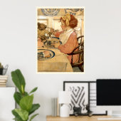 Ontbijt met Teddy Bear Poster (Thuiskantoor)