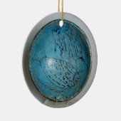 Ontbijt met vis (faience) keramisch ornament (Rechts)