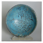 Ontbijt met vis (faience) tegeltje (Voorkant)