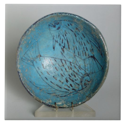 Ontbijt met vis (faience) tegeltje (Voorkant)