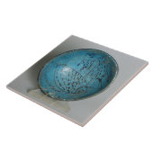 Ontbijt met vis (faience) tegeltje (Zijkant)