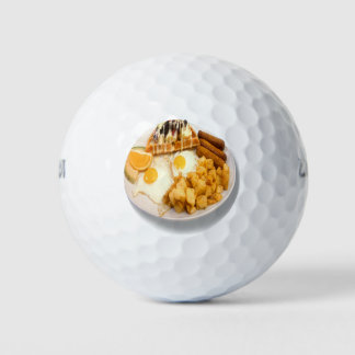 Ontbijt met wafels golfballen