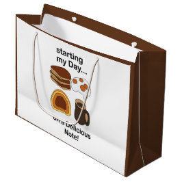 Ontbijt om mijn dag op een lekkere noot te beginne groot cadeauzakje