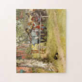 Ontbijt onder de Big Birch, 1895, door Larsson Legpuzzel (Verticaal)