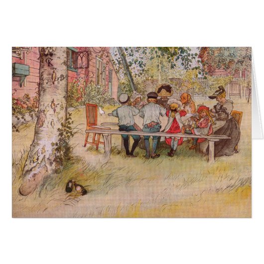 Ontbijt onder de Big Birch door Carl Larsson (Voorkant Horizontaal)