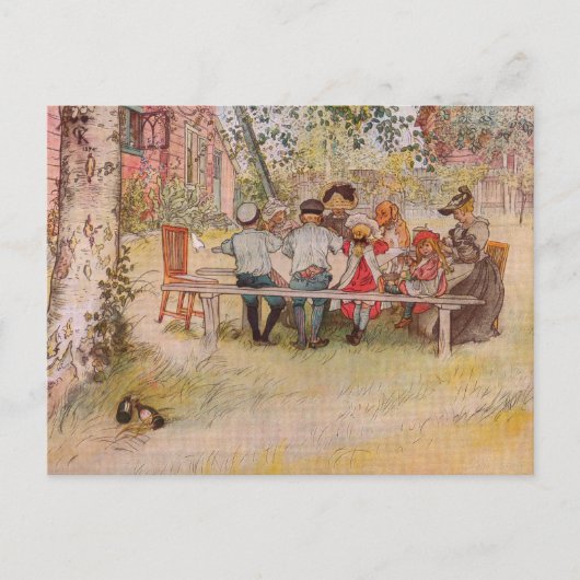 Ontbijt onder de Big Birch door Carl Larsson Briefkaart (Voorkant)