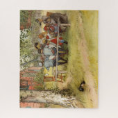 Ontbijt onder de Big Birch door Carl Larsson Legpuzzel (Verticaal)