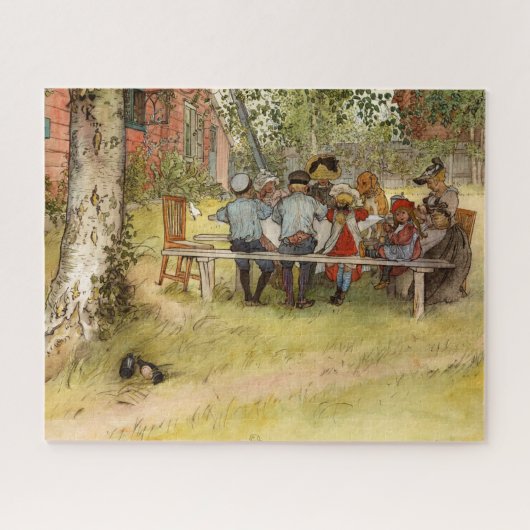 Ontbijt onder de Big Birch door Carl Larsson Legpuzzel (Horizontaal)