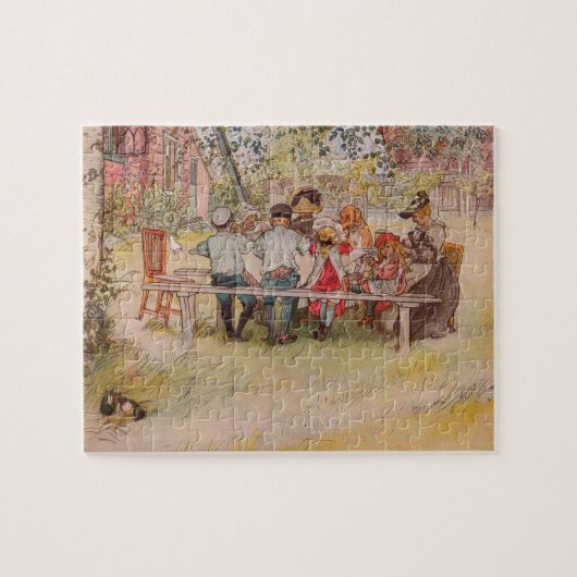 Ontbijt onder de Big Birch door Carl Larsson Legpuzzel (Horizontaal)