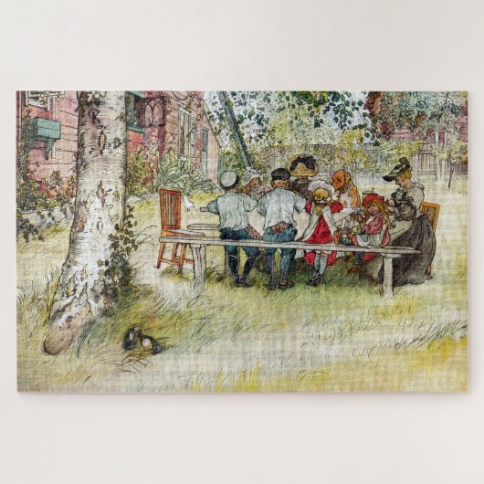 Ontbijt onder de Big Birch door Carl Larsson Legpuzzel (Horizontaal)