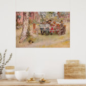 Ontbijt onder de Big Birch door Carl Larsson Poster (Keuken)