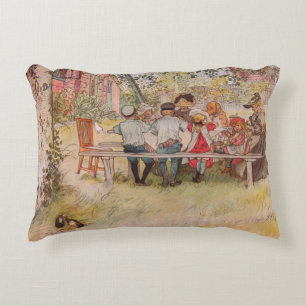 Ontbijt onder de grote berk door Carl Larsson Accent Kussen