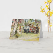 Ontbijt onder de Grote Berk door Carl Larsson Kaart (Gele Bloem)