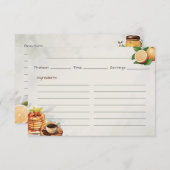 Ontbijt op bed Basic Recept Kaart (Voorkant / Achterkant)