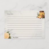 Ontbijt op bed Basic Recept Kaart (Achterkant)