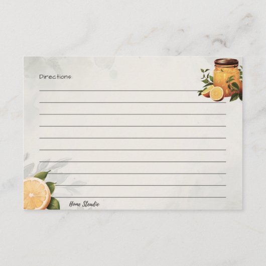 Ontbijt op bed Basic Recept Kaart (Achterkant)