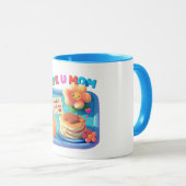 Ontbijt op bed Love You Mom Moederdag Mok (Voorkant rechts)