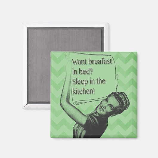 Ontbijt op bed? magneet (Voorkant / Achterkant)
