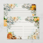 Ontbijt op bed Recept Kaart (Voorkant / Achterkant)