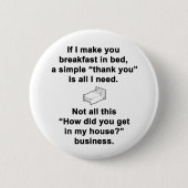 Ontbijt op Bed Ronde Button 5,7 Cm (Voorkant)