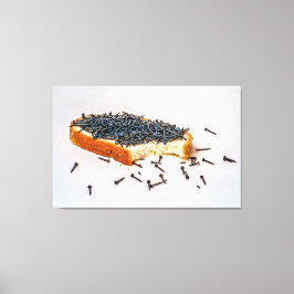Ontbijt op yoga school canvas afdruk