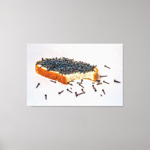 Ontbijt op yoga school canvas afdruk