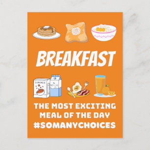 Ontbijt opwindend briefkaart