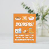Ontbijt opwindend briefkaart (Staand voorkant)