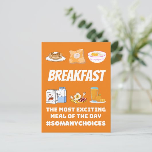 Ontbijt opwindend briefkaart (Staand voorkant)