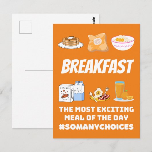 Ontbijt opwindend briefkaart (Voorkant / Achterkant)